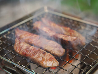登山で黒毛和牛焼肉（ヒウチ）