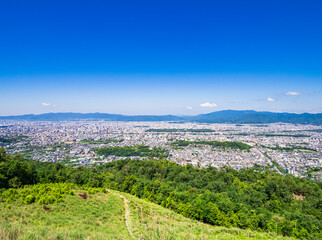 Obraz premium 京都市全景 大文字山からの眺望