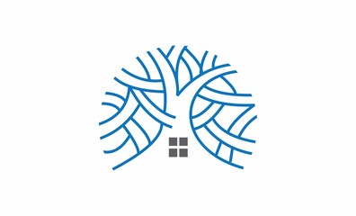 
it is a combination of trees, roots and houses