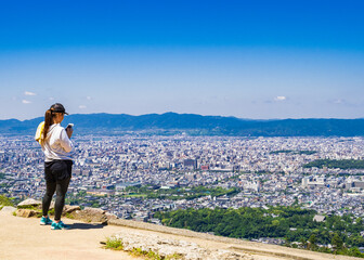 大文字山から眺める京都の町並み