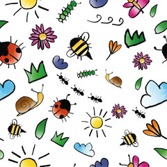 dibujo de bichos con colores