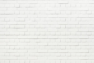 Fototapeta na wymiar White brick wall background or texture
