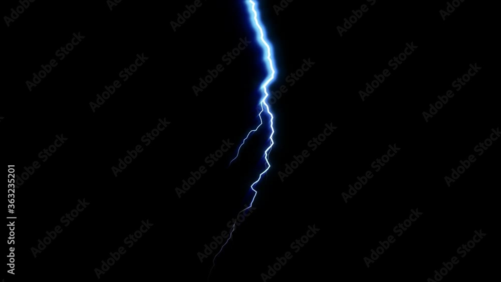 Poster lightning thunder strikes fx loop/ 4k animation of action dynamic distorted electric lightning strok
