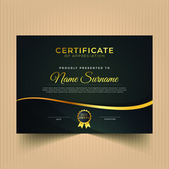 Abstract certificate of award template design