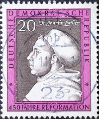 GERMANY, DDR - CIRCA 1967: a postage stamp from Germany, GDR showing a portrait of the reformer...