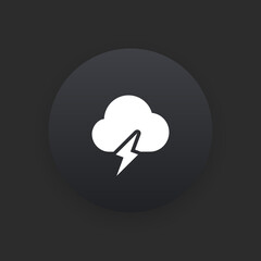 Thunder Storm -  Matte Black Web Button