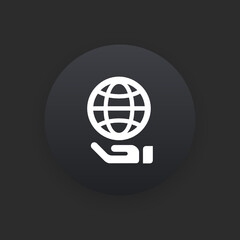 Share Online -  Matte Black Web Button