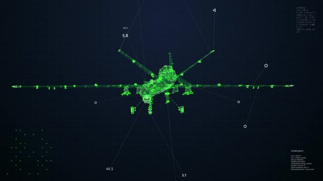 Military Drone HUD animation