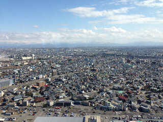 上空から見た街並み