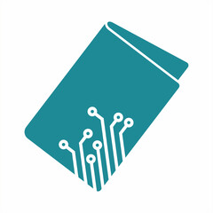 Technology Book Icon Logo Vector Illustration