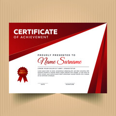 Certificate of appreciation design template with modern elements