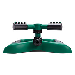 Garden sprinkler watering grass on the white background