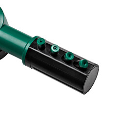 Garden sprinkler watering grass on the white background