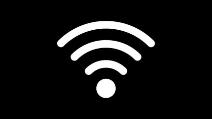 wifi icon on glitch old screen display animation. Retro,  wi fi sign colorful  video footage, 4K - Powered by Adobe