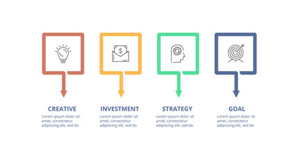 Abstract infographic design template. Vector illustration Abstract diagrams with 4 steps, options, parts or processes.
