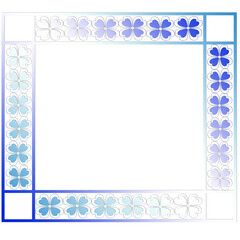 Creative composition with the image of rectangular frames on a white background. Frames consist of colors and geometric shapes. Abstraction. Illustration for printing on paper and fabric.