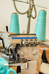 Machine for working with fabric