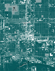 map of the city of Phoenix, Arizona, USA