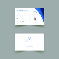 Abstract business card template design with elements