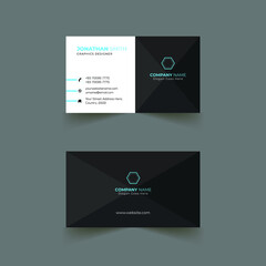 Abstract business card template design with elements