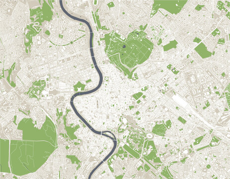 map of the city of Rome, Italy