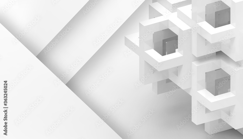 Poster modern geometric square shapes have a beautiful and modern dimension to form a digital background in
