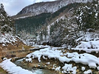 winter landscape in the mountains