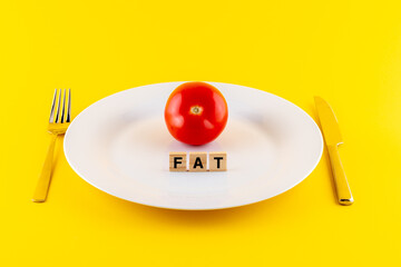 Plate with the word FAT