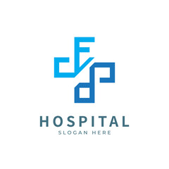 Health logo with initial letter E P, P E, E P logo designs concept. Medical health-care logo designs template.