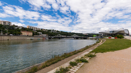 Fototapeta premium The city of Lyon panorama in france