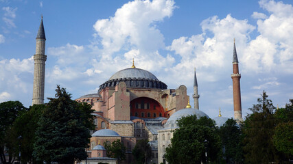 Fototapeta na wymiar Hagia Sophia, Historic Temple in the center of Istanbul