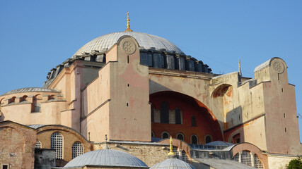 Fototapeta na wymiar Hagia Sophia, Historic Temple in the center of Istanbul