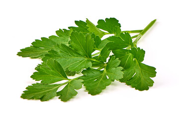 Fresh parsley, isolated on a white backgroound