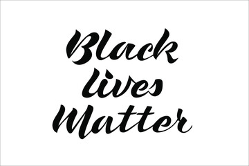 Black Lives Matter hand lettering vector

