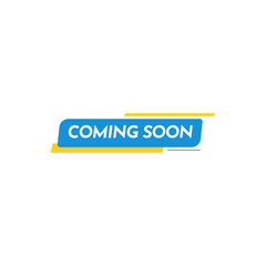 Coming Soon Text Label Vector Template Design Illustration