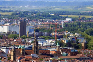 Deurstickers Heilbronn von oben © fotoping