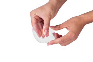 Anti-slip shoe pads for safe walking. The sole pads are isolated on the white background.