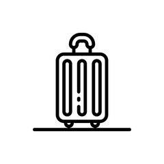 Luggage outline icons. Vector illustration. Editable stroke. Isolated icon suitable for web, infographics, interface and apps.