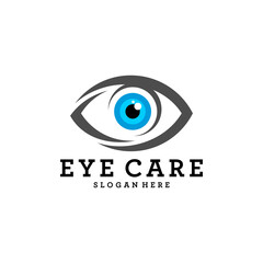 Obraz premium Creative Eye Concept Logo Design Template, Eye Care logo design Vector, Icon Symbol