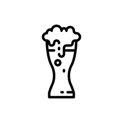 Beer outline icons. Vector illustration. Editable stroke. Isolated icon suitable for web, infographics, interface and apps.
