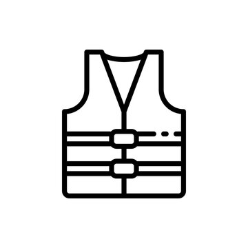 recommend clip art: Life jacket outline icons. Vector illustration. Editable stroke. Isolated icon suitable for web, infographics, interface and apps.