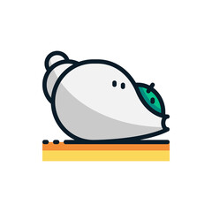 Shellfish filled outline icons. Vector illustration. Editable stroke. Isolated icon suitable for web, infographics, interface and apps.