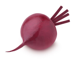 Fresh whole beet isolated on a white background.