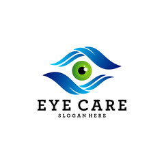 Creative Care Eye Concept Logo Design Template, Eye Care logo design Vector, Icon Symbol