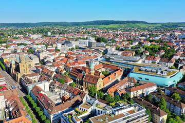 Heilbronn von oben - obrazy, fototapety, plakaty