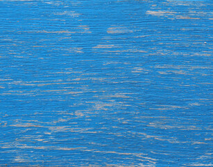 Blue paint old wooden background with texture.