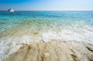 Clear azure coloured sea water, Sardinia, Italy