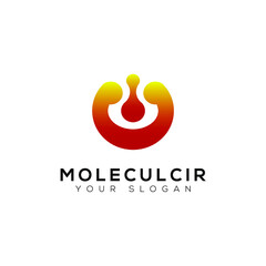 Molecule logo vector