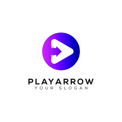 Play music arrow logo