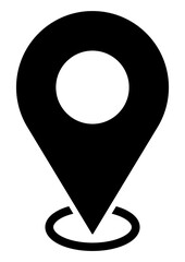 gz826 GrafikZeichnung - english - location pin icon. - map pin marker. - map marker pointer. - gps target circle - simple template on white background. - DIN A4 - g9792